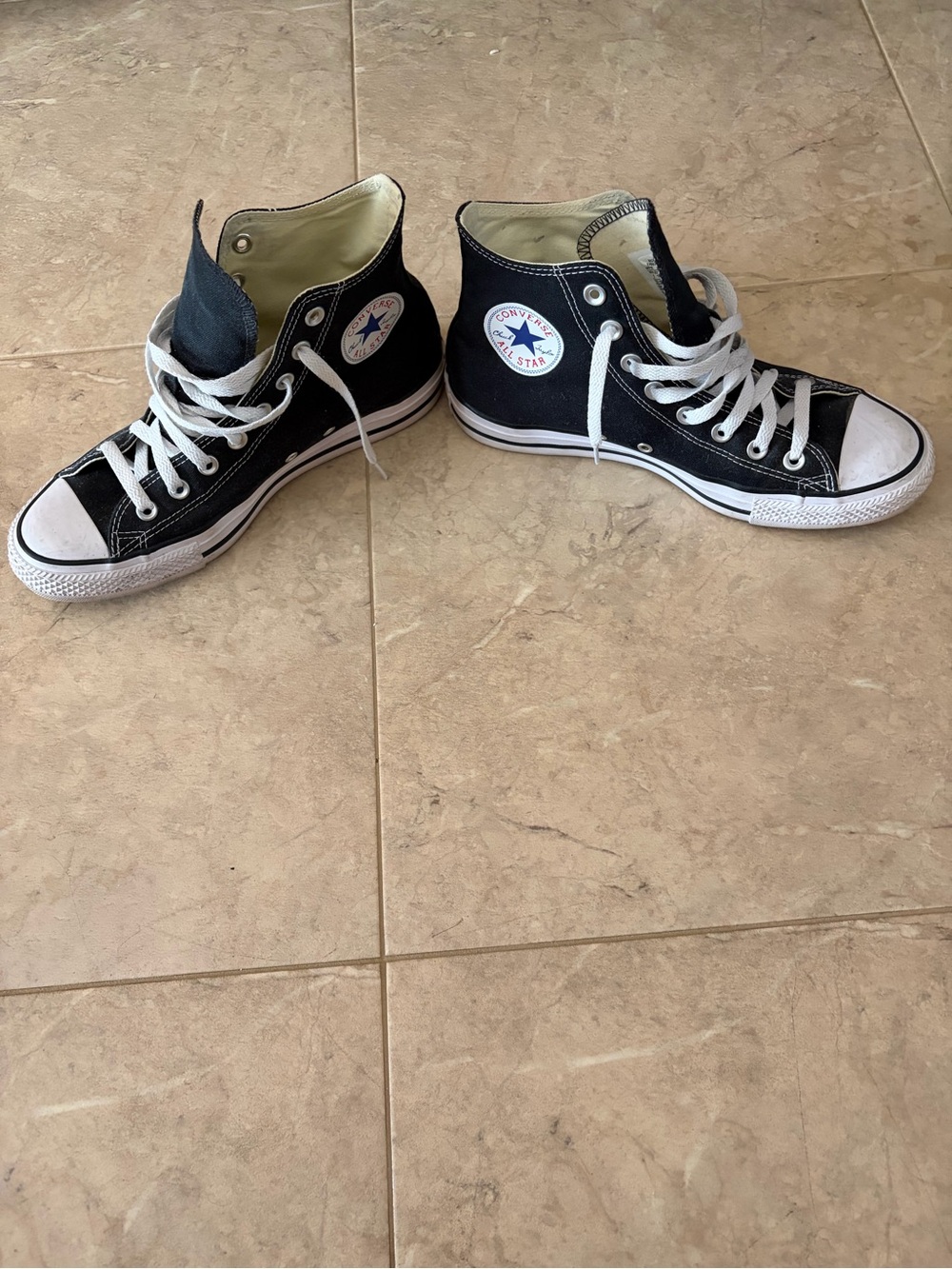 Men’s size 8 Converse High Top Sneakers - Black and White
